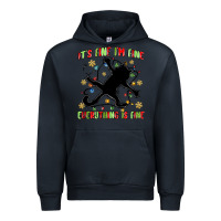 Navy it's fine i'm fine everything is fine Urban Hoodie - MaliasSmallBusiness