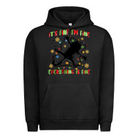 Pigment Black it's fine i'm fine everything is fine Urban Hoodie - MaliasSmallBusiness