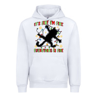 White it's fine i'm fine everything is fine Urban Hoodie - MaliasSmallBusiness
