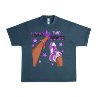 Midnight Navy Purple I Have Two Moods Afro Girl Sneakers Urban Heavy Tee - texasbilliewilder