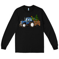 Black Christmas farm tractor Long Sleeve Tee - RanaPortraitStore