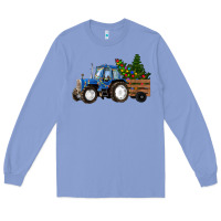 Colony Blue Christmas farm tractor Long Sleeve Tee - RanaPortraitStore