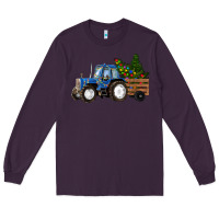 Plum Christmas farm tractor Long Sleeve Tee - RanaPortraitStore