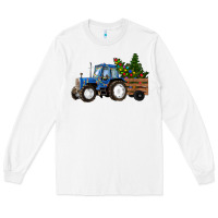 White Christmas farm tractor Long Sleeve Tee - RanaPortraitStore