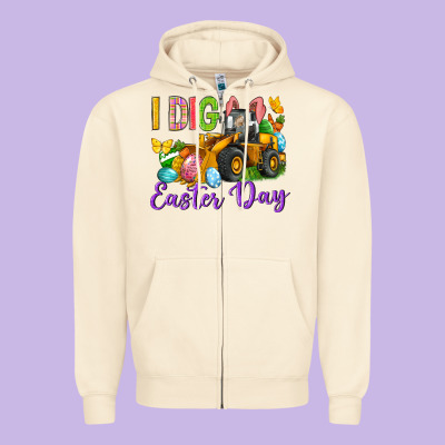 I Dig Easter Day Zipper Hoodie Designed By Neo Western