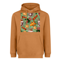 Meerkat christmas hot chocolate and cookies seamless pattern Heavyweight Hoodie - BundleAndBundleShop