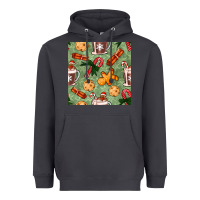 Smoke christmas hot chocolate and cookies seamless pattern Heavyweight Hoodie - BundleAndBundleShop