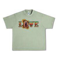 Oil Green Love Lady Of Guadalupe Urban Heavy Tee - RanaPortraitStore