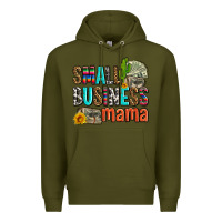 Army Green small business mama Premium Hoodie - AdoDesignShop