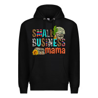 Black small business mama Premium Hoodie - AdoDesignShop