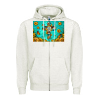 Oatmeal Heather bull skull cross skinny metal can holder Zipper Hoodie - HRA Design Shop