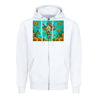 White bull skull cross skinny metal can holder Zipper Hoodie - HRA Design Shop