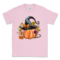 Bubblegum Pink Kids Pumpkin with Halloween Classic Tee - texasbilliewilder