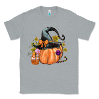 Heather Grey Kids Pumpkin with Halloween Classic Tee - texasbilliewilder