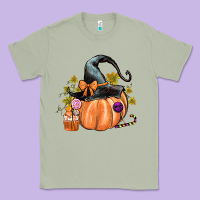 Kids Pumpkin With Halloween Classic Tee Designed By Texasbilliewilder
