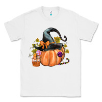 White Kids Pumpkin with Halloween Classic Tee - texasbilliewilder