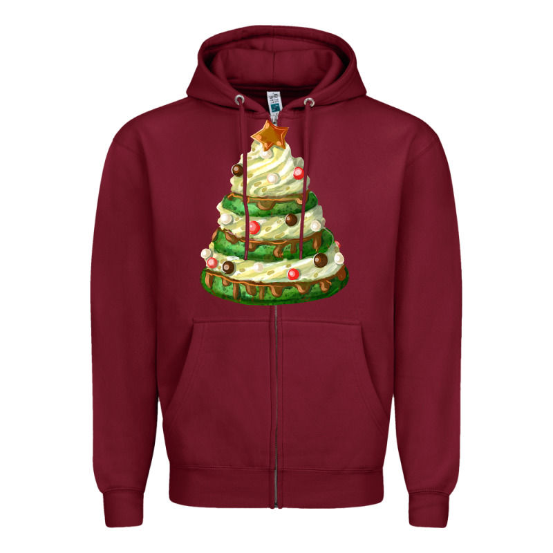 White Christmas Cookie Cake Zipper Hoodie by FaDigitalArtStudio | Teevron