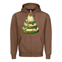 Chestnut white christmas cookie cake Zipper Hoodie - FaDigitalArtStudio