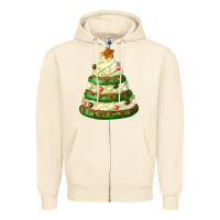 Sandshell white christmas cookie cake Zipper Hoodie - FaDigitalArtStudio