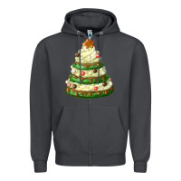 Smoke white christmas cookie cake Zipper Hoodie - FaDigitalArtStudio