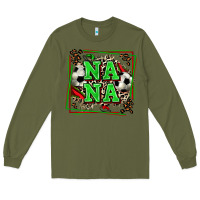 Army Green soccer nana with leopard Long Sleeve Tee - Zillion Design Studio