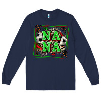 Navy soccer nana with leopard Long Sleeve Tee - Zillion Design Studio