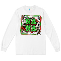 White soccer nana with leopard Long Sleeve Tee - Zillion Design Studio