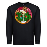 Black Christmas martini Premium Sweatshirt - AdoDesignShop
