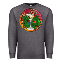 Charcoal Heather Christmas martini Premium Sweatshirt - AdoDesignShop