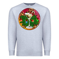 Heather Grey Christmas martini Premium Sweatshirt - AdoDesignShop