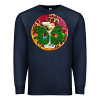 Navy Christmas martini Premium Sweatshirt - AdoDesignShop