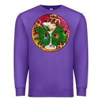 Purple Christmas martini Premium Sweatshirt - AdoDesignShop
