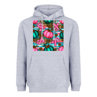 Heather Grey breast cancer awareness with pumpkins seamless pattern Heavyweight Hoodie - BundleAndBundleShop