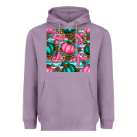 Lavender breast cancer awareness with pumpkins seamless pattern Heavyweight Hoodie - BundleAndBundleShop
