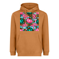 Meerkat breast cancer awareness with pumpkins seamless pattern Heavyweight Hoodie - BundleAndBundleShop