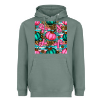 Sage breast cancer awareness with pumpkins seamless pattern Heavyweight Hoodie - BundleAndBundleShop