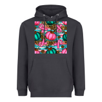 Smoke breast cancer awareness with pumpkins seamless pattern Heavyweight Hoodie - BundleAndBundleShop