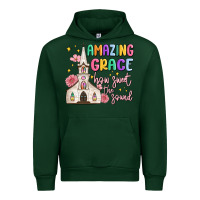 Forest Green amazing grace how sweet the sound Urban Hoodie - MaliasSmallBusiness