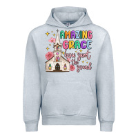 Heather Grey amazing grace how sweet the sound Urban Hoodie - MaliasSmallBusiness