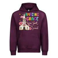 Mauve Wine amazing grace how sweet the sound Urban Hoodie - MaliasSmallBusiness