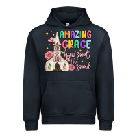 Navy amazing grace how sweet the sound Urban Hoodie - MaliasSmallBusiness