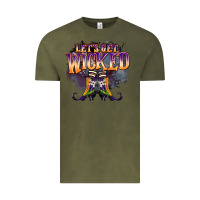 Vintage Olive lets get wıcked Vintage Tee - BarkalooDesign