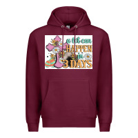 Burgundy a lot can happen in 3 days Premium Hoodie - MaliasSmallBusiness