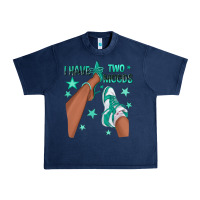 Navy Teal I Have Two Moods Afro Girl Sneakers Urban Heavy Tee - texasbilliewilder