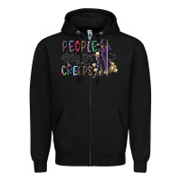 Black people give me the creeps Zipper Hoodie - CowhideDigitalArt