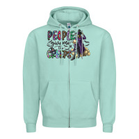 Seafoam people give me the creeps Zipper Hoodie - CowhideDigitalArt