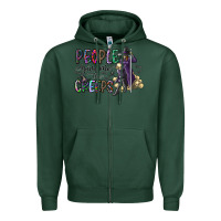 Sports Green people give me the creeps Zipper Hoodie - CowhideDigitalArt