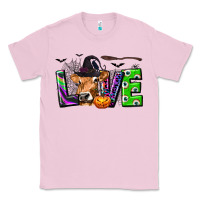 Bubblegum Pink Love Halloween Cow Classic Tee - texasbilliewilder
