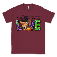 Burgundy Love Halloween Cow Classic Tee - texasbilliewilder