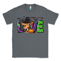 Charcoal Heather Love Halloween Cow Classic Tee - texasbilliewilder